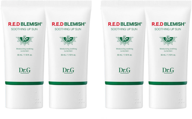 닥터지 레드 블레미쉬 수딩 업 선크림 SPF50+ PA++++, 35ml, 4개