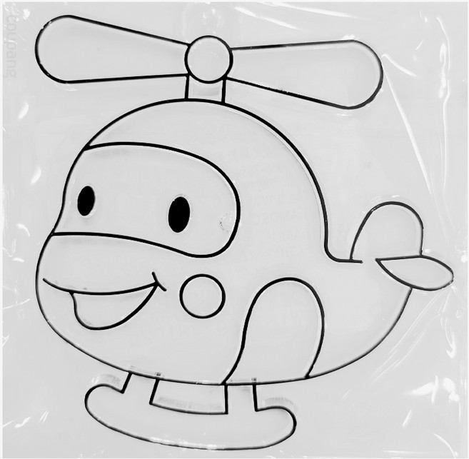 AMOS 阿摩司 壓克力模型版 S68 直升機 小款, 1個