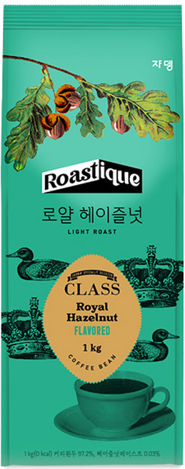 쟈뎅 클래스 로얄 헤이즐넛 원두, 홀빈(분쇄안함), 1kg, 1개