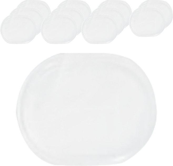 HUKUKU 福可 PU凝膠隱形隨意貼 12枚, 1包