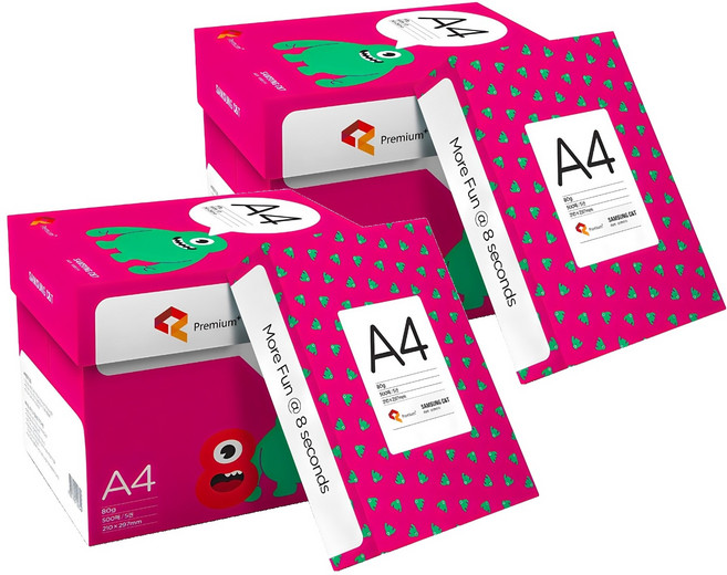 에잇세컨즈 프리미엄 복사용지 80g, A4, 5000개