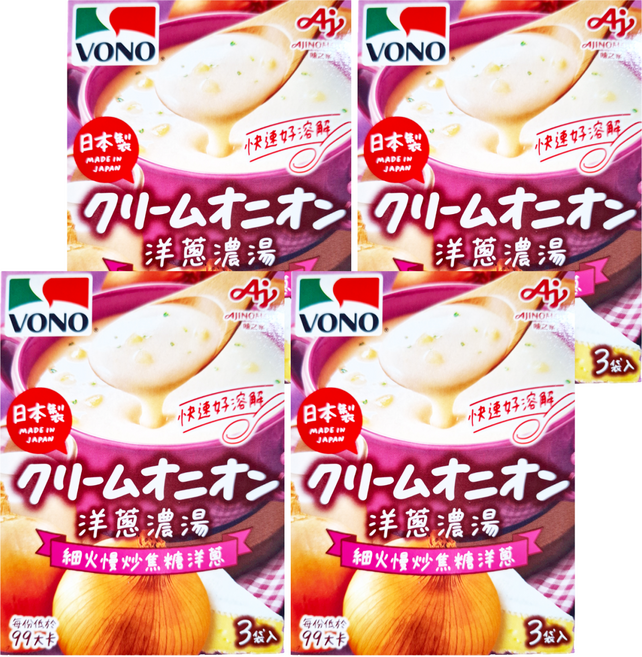 VONO 味之素 醇緻原味 洋蔥濃湯, 47.4g, 4盒