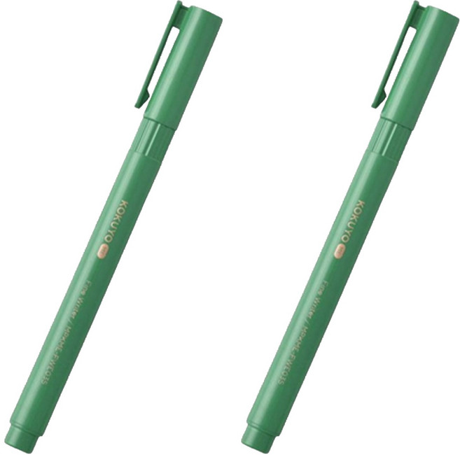 KOKUYO 國譽 ME 黑墨水性代針筆 11 x 138mm, 蔥綠, 2支