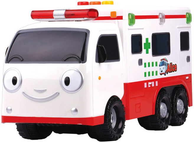 바니랜드 타요 구급차 앨리스 작동완구, 혼합색상, 1개
