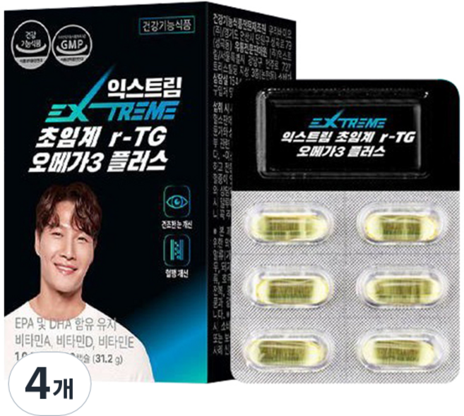익스트림 초임계 알티지 오메가3 플러스 31.2g, 30정, 4개