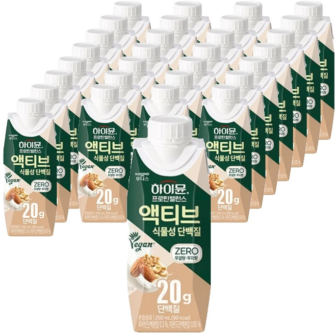 하이뮨 프로틴 밸런스 액티브 식물성 단백질, 250ml, 36개 - 쿠팡