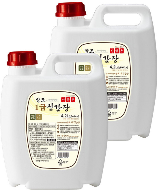 신앙촌 양조 1급 진간장, 4.2L, 2개