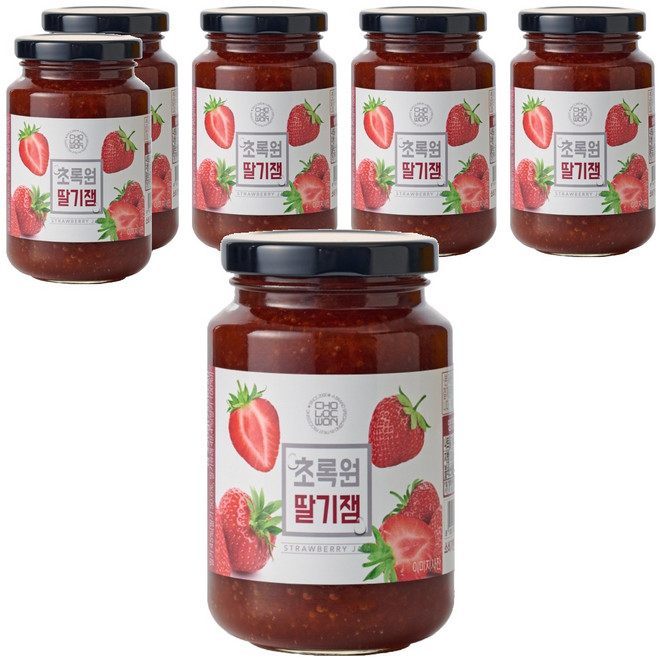 초록원 딸기잼, 320g, 6개