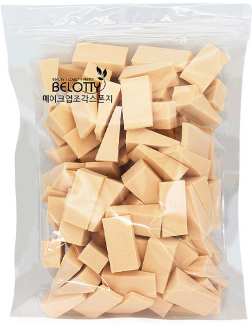 벨로티 대용량 메이크업 조각 스펀지 100개입, 1개