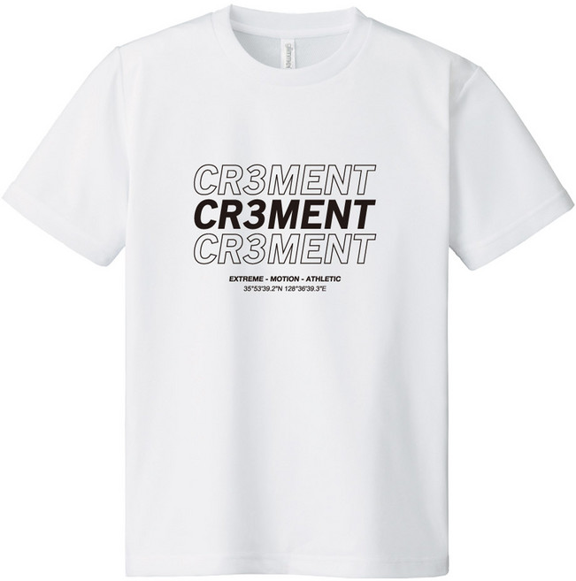 크로스써드먼트 남녀공용 스포츠 쓰리스텝 드라이 쿨 반팔 티셔츠 CRE1903ATHR