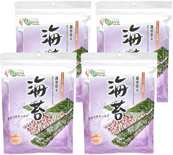WEI SHEN FAR 維盛發 海苔蕎麥紫米, 40g, 4包