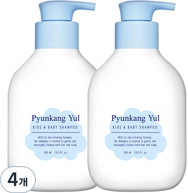 편강율 키즈 앤 베이비 샴푸 스위트오렌지향, 590ml, 4개