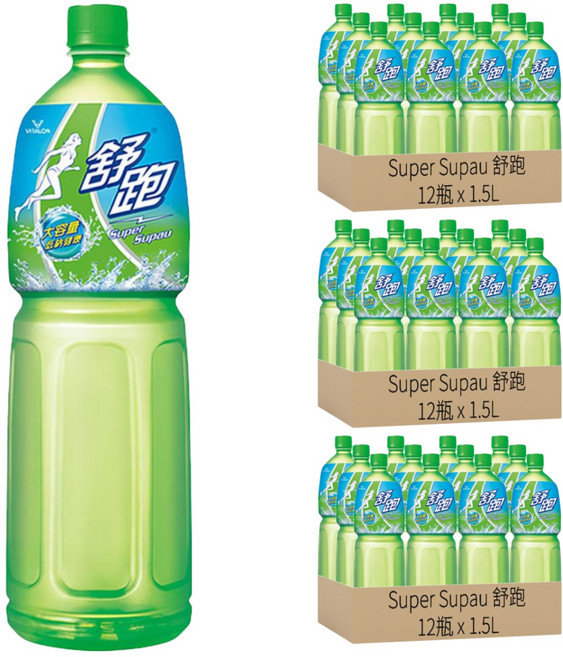 Super Supau 舒跑 運動飲料, 1.5L, 36瓶
