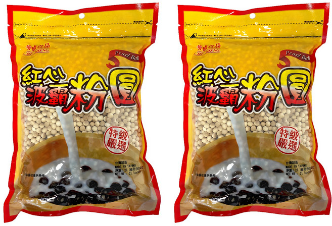 CHI-SHENG 耆盛食品 紅心波霸粉圓, 600g, 2個, 1個裝
