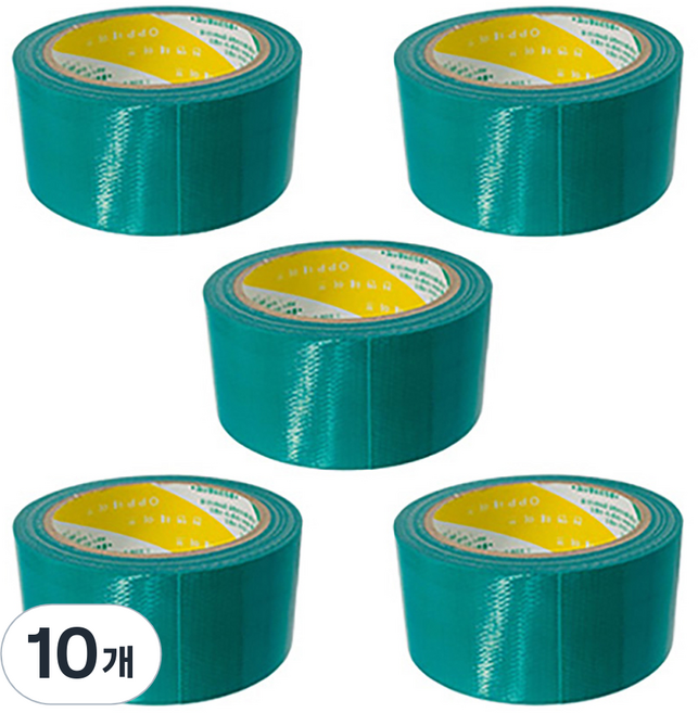 소유티앤이 청테이프 녹색 48mm x 15m, 10개