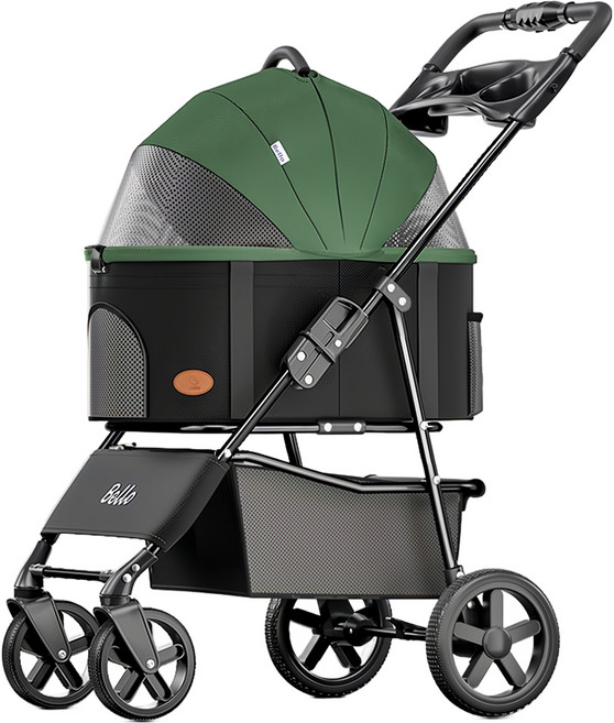 Bello Pets 車包分離款寵物手推車 SP02FD, 1個, 綠色