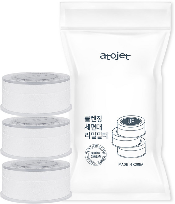 아토젯 클렌징 세면대 리필필터 3개입, 1개