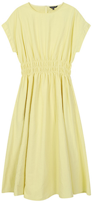 랩 여성용 캡소매 스모킹 롱 원피스 AR2WO560