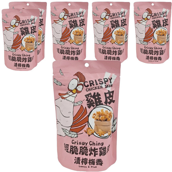 Crispy Ching 經脆脆 炸雞皮 清檸梅香, 30g, 6包