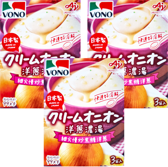 VONO 味之素 醇緻原味 洋蔥濃湯, 47.4g, 3盒