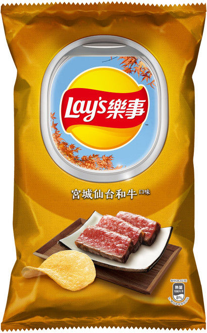Lay's 樂事 宮城仙台和牛口味洋芋片, 85g, 1個