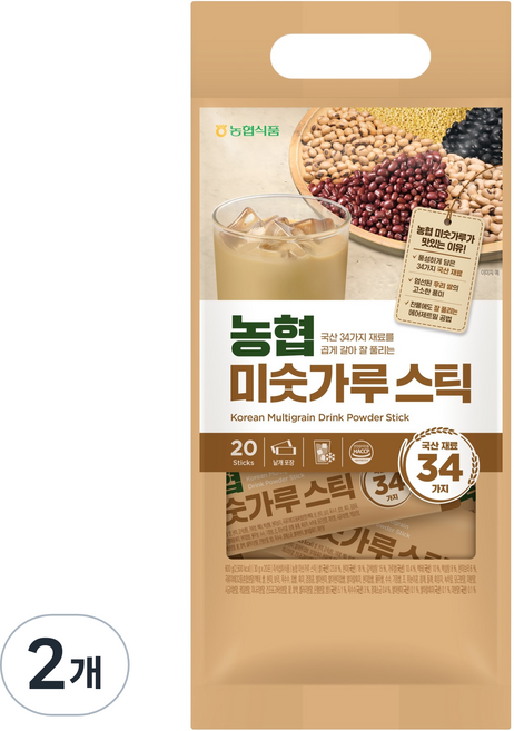 농협식품 미숫가루 스틱 20p, 2개, 600g