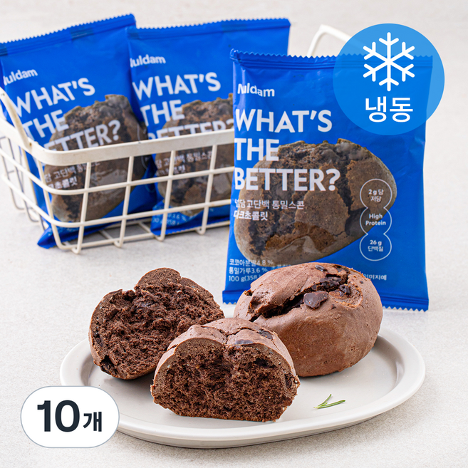 널담 고단백 통밀스콘 다크초콜릿 (냉동), 100g, 1개입, 10개