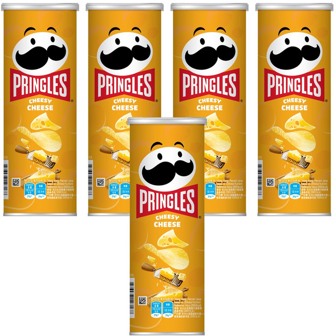 PRINGLES 品客 洋芋片 香濃起司口味, 102g, 5罐