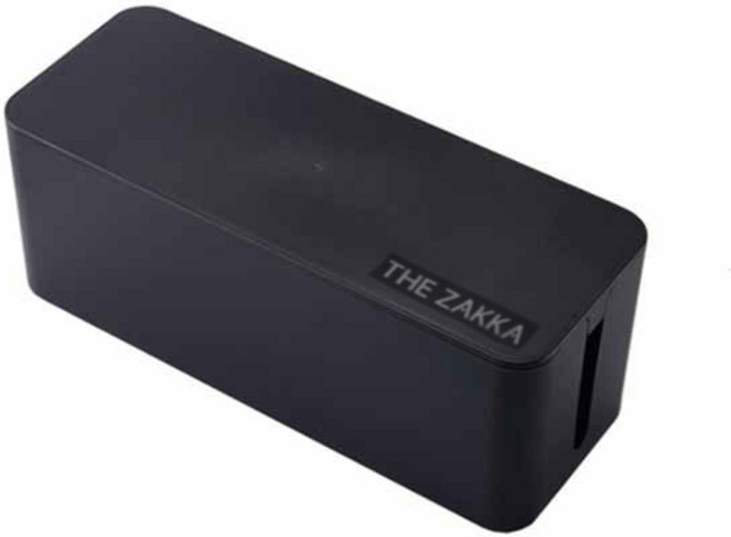 더자카 베스트심플 전선정리함, 1개, 블랙