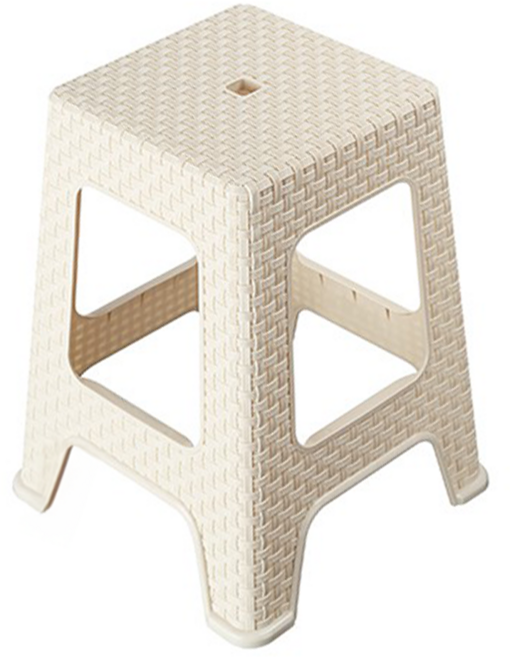 雅歌藤藝塑膠休閒餐椅 47cm 375 x 375 x 470mm, 米色, 1張