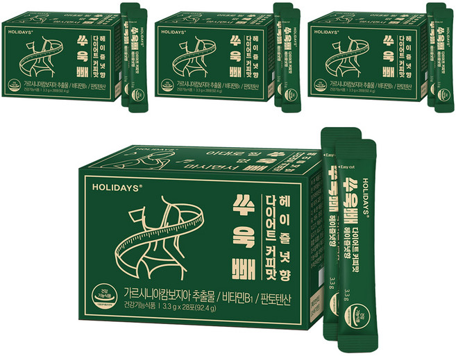 홀리데이즈 쑤욱빼 다이어트 커피맛 헤이즐넛향 28포, 92.4g, 4개