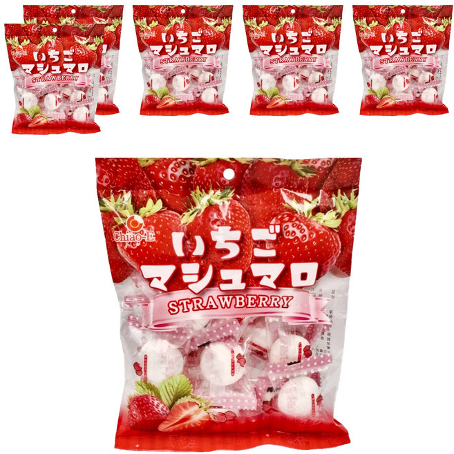 Chiao-E 巧益 草莓夾心棉花糖, 75g, 6袋