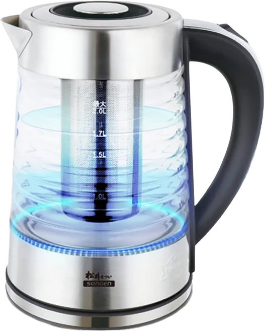 SOnGEn 松井 濾茶炫光玻璃快煮壺 1.25kg 1.8L, SG-722, 1個