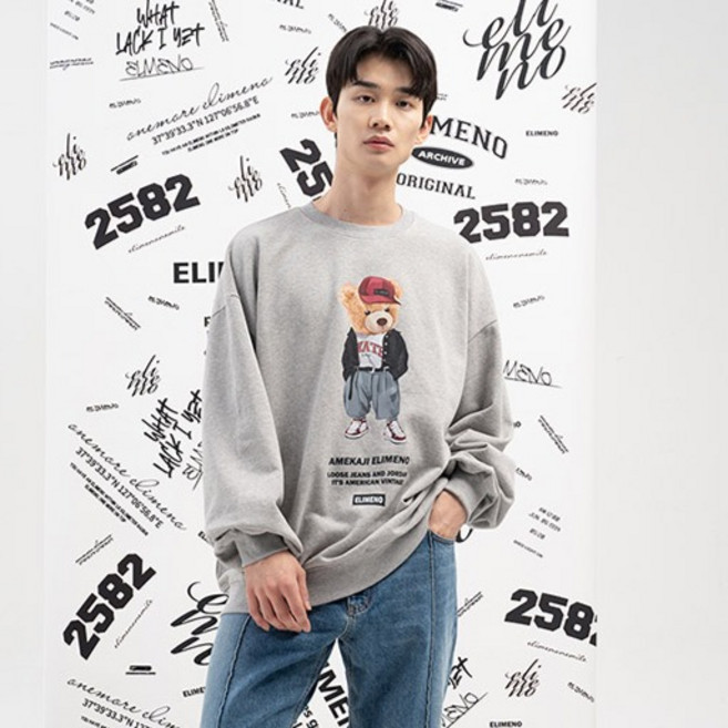 엘리메노 EL 아메카지 쭈리 맨투맨 티셔츠