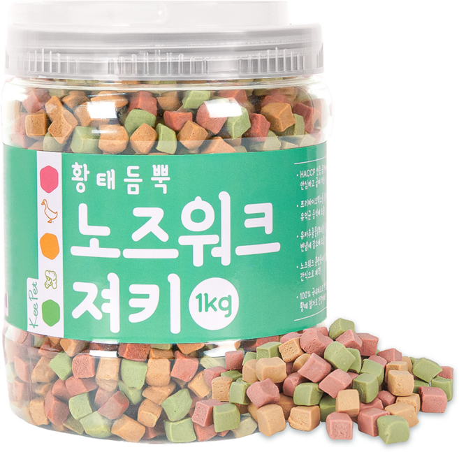 킵펫 강아지 노즈워크 져키, 황태, 1kg, 1개