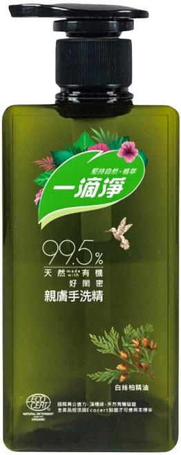 一滴淨 親膚好閨密天然手洗精, 500ml, 1瓶