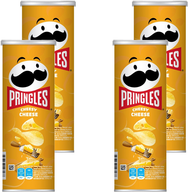 PRINGLES 品客 洋芋片 香濃起司口味, 102g, 4罐