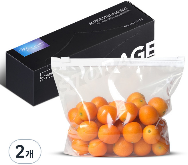 마더케이라이프 슬라이딩 지퍼백, 20개입, 2개