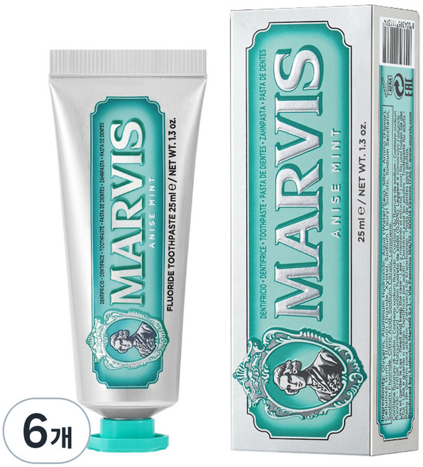 마비스 아니스 민트 치약, 6개, 25ml