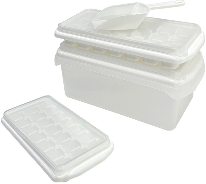 일조화학 비에스 아이스 트레이 3p + 큐브 컨테이너 + 스쿱 세트, 1세트