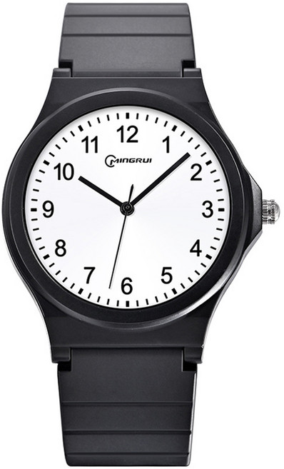 민그루이 남성용 큰숫자 저소음 시험용 수능 손목시계