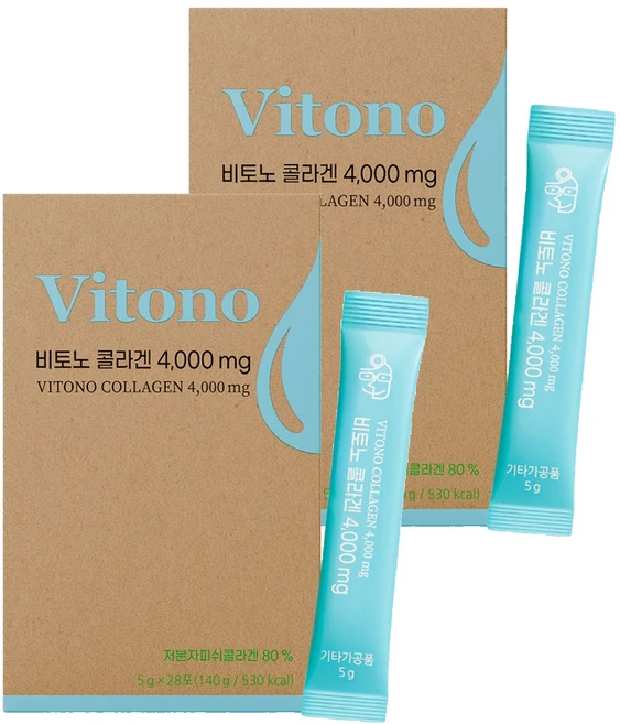 비토노 피쉬 콜라겐 4000mg 28p, 140g, 2개 - 쿠팡