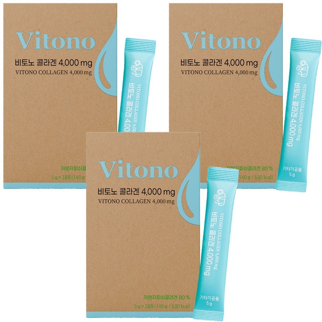 비토노 피쉬 콜라겐 4000mg 28p, 140g, 3개