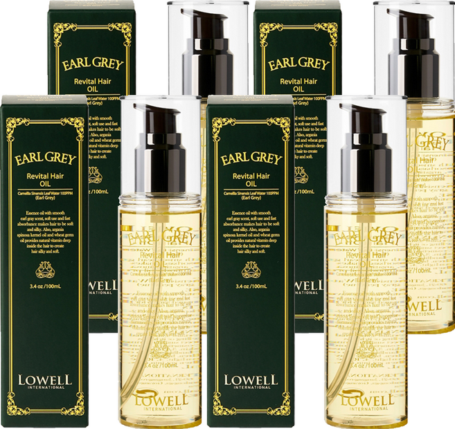 로웰 얼그레이 리바이탈 헤어오일, 100ml, 4개