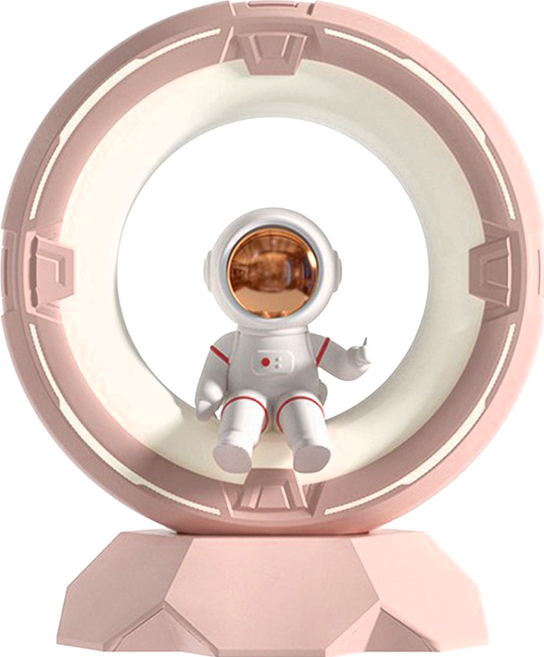 ibits D08 萌趣太空人小夜燈 粉色 亮度可調 柔光伴睡 臥室床頭燈, 1個