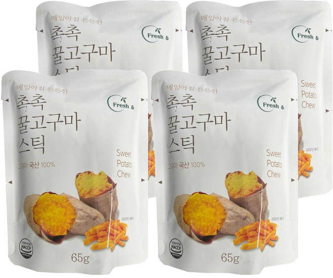 촉촉 꿀고구마 스틱, 65g, 4개