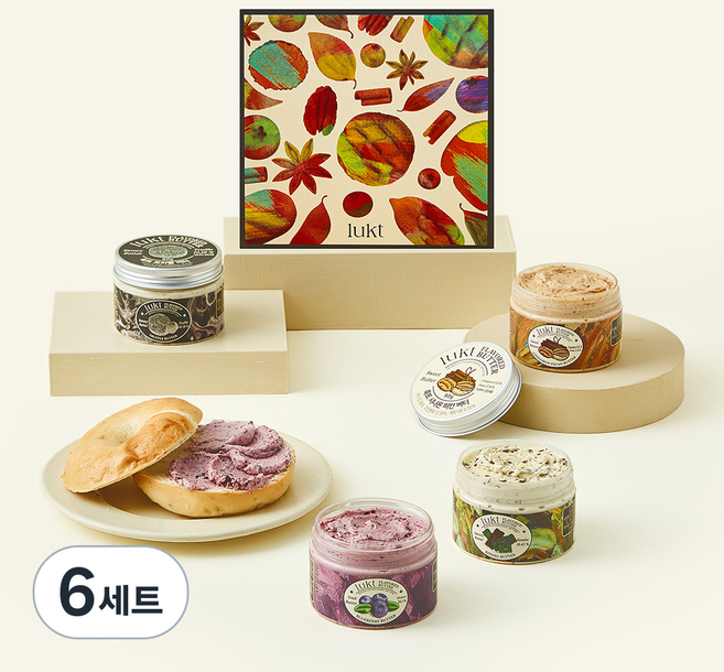 LUKT 버터 4종 선물세트 350g, 6세트