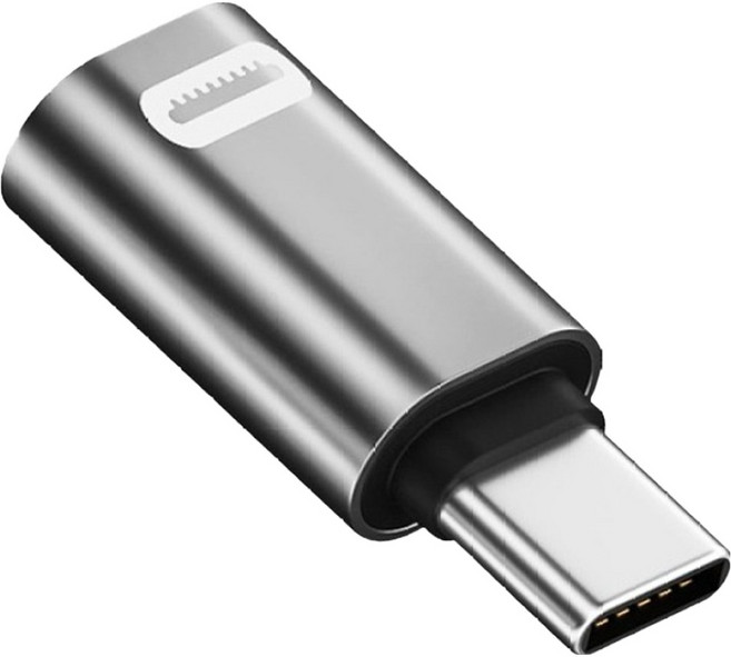 Neon 台灣霓虹 Type-C公轉Lightning母 35W 超級快充轉接頭, 銀色, 1個