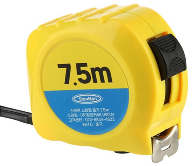 스탠맨 자동줄자 7.5m, 1개