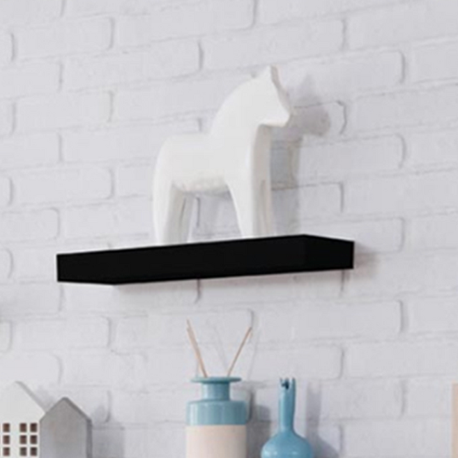 이즈하임 케이트 인테리어 무지주 선반, 블랙